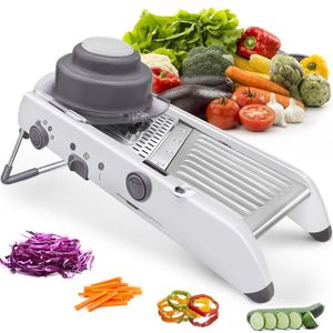 Herramientas de frutas y verduras LMETJMA 18 tipos Ajustable Mandoline Slicer Acero inoxidable Verduras Julienner Rallador Cebolla Patata Slicer Cutter KC0326 230328