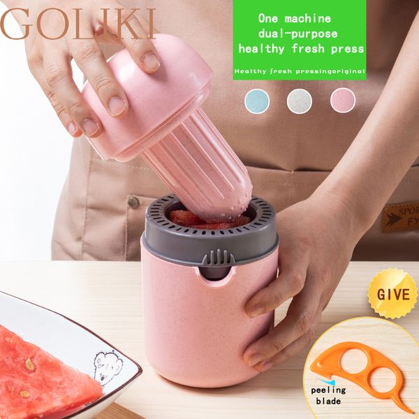 Herramientas de frutas y verduras Manual Juicer Cup Portable Varios accesorios de cocina para el hogar Exprimidor de separación de jugo de escoria de limón y naranja 230522