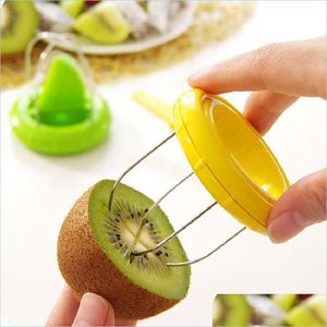 Outils de légumes de fruits Mini fruits Kiwi Cutter Peeler Cuisine Gadgets Outils Peeling pour Pitaya Creuser Core Twister Slicer Drop Delive Dhkom