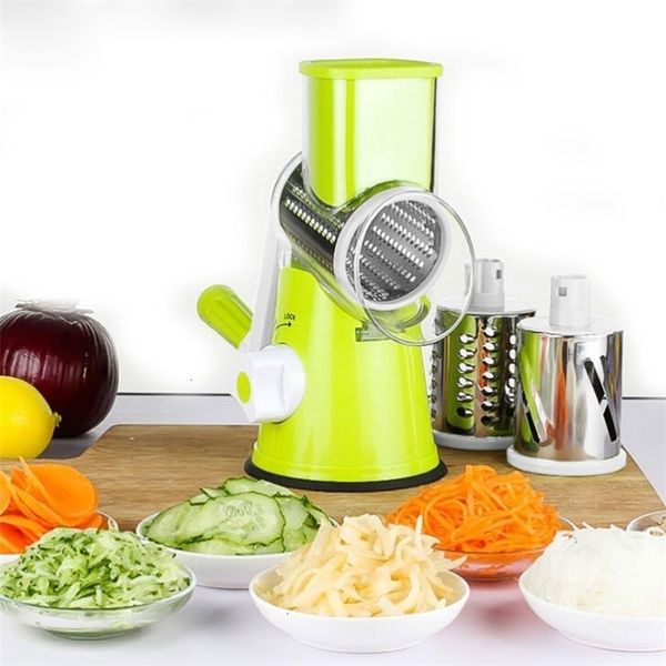 Herramientas de frutas y verduras Multi Manual Slicer Cutter Round Mandoline Choppers Queso Rallador Zanahoria Patata Julienne Blades Cocina 221116