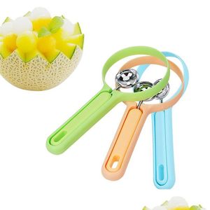 Outils de légumes de fruits Nouveau 2 en 1 Mtifonction Cuisine Outils de salade de fruits Vide-légumes Chair Supprimer le couteau de graine Trancheuse Creuser Dhqnd