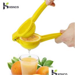 Herramientas de frutas y verduras Nuevo Konco Metal Limón Lima Exprimidor Manual de acero inoxidable Prensa de cítricos Exprimidor Mano Exprimidor Herramienta de fruta fresca K DHJ6T