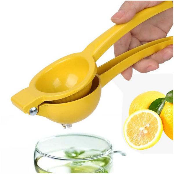 Fruits Légumes Outils Nouveau Konco Métal Citron Lime Squeezer En Acier Inoxydable Manuel Presse-agrumes Presse-agrumes Main Juicier Outil Frais Cuisine D Dh0Im