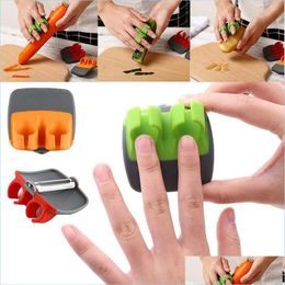 Fruitgroentegereedschap Palmschilaar Hand Swift Two Finger Planer Hold Zesters Keuken Drop levering Home Garden Dining Bar Dhxqf