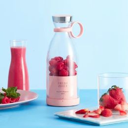 Fruitgroentegereedschap draagbare blender fles roze mini reist gym elektrisch verse draadloze garrafa liquidificador portatil juicers 230320