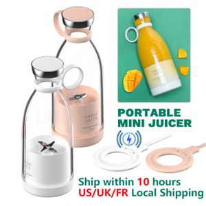 Herramientas de frutas y verduras Licuadora portátil Mezclador de jugo fresco Carga inalámbrica eléctrica Mini Mezcladores de frutas Exprimidor Taza Licuadora Batido Máquina para hacer jugo 230617