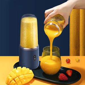 Fruitgroentegereedschap draagbare elektrische saper 6 messen squeezer blender voedsel mixer ijs breker cup USB opladen 300 ml keukenapparatuur 230320