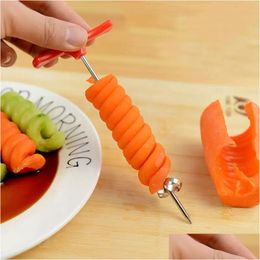 Fruits Légumes Outils Portable Manuel Coupeur Rotatif Pomme De Terre Concombre Carotte Spirale Inventaire En Gros Drop Livraison Maison Jardin Ki Dhjqn