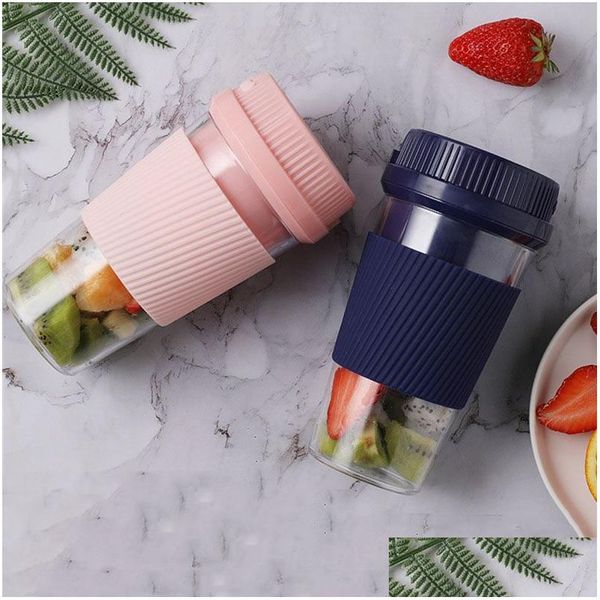 Fruits Légumes Outils Portable Mini Électrique Juicer Extracteurs Ménage Usb Rechargeable Mélangeurs Coupe Smoothie Maker Blender Hine D Dhsu3