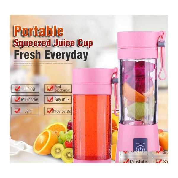 Outils de légumes de fruits portables USB Juicer électrique Main-conducteur de jus de jus de jus de jus de jus de jus de gobele