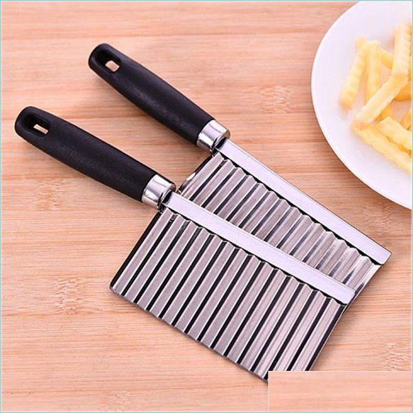 Herramientas para frutas y verduras, herramienta para cortar papas fritas, accesorios de cocina de acero inoxidable, cuchillo ondulado, hoja dentada, Chopper, zanahoria S Dhaoy