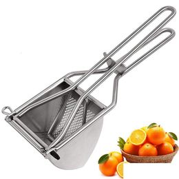 Fruit Groente Gereedschap Aardappel Rijst Zware roestvrijstalen stamper en keukengereedschap Pers puree voor perfecte aardappelpuree Drop Dhqjy