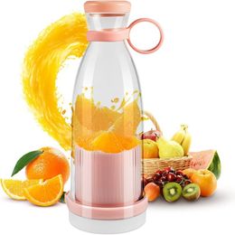 Fruit Groente Gereedschap Oplaadbare Mixers Verse Juicers Blauw Roze Usb Draagbare Fles Mini Snelle Elektrische Blender Smoothie 230224