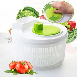 Fruit Groente Gereedschap Salade Spinner Sla Groen Wasmachine Droger Afdruiprek Scherper Zeef voor Wassen Drogen Bladgroenten Keuken asdwq 231026