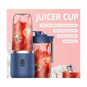 Fruits Légumes Outils Petit Presse-Agrumes Électrique 6 Lames Portable Coupe Jus Matic Smoothie Blender Glace Crushcup Drop Livraison Accueil Gar Dhj9A