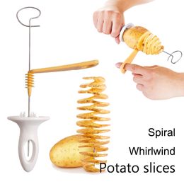 Fruit Groente Gereedschap Spiraal Aardappel Cutter Twisted Slice Toren Wervelwind Cut Diy Creatieve En Snijmachine Voor Keuken 230518