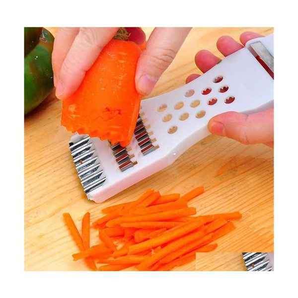 Outils de fruits et légumes Râpe à éplucher en acier inoxydable Trancheuses manuelles Coupe-concombre Peel Shredder Slicer de pommes de terre Accessoires de cuisine Dhavm