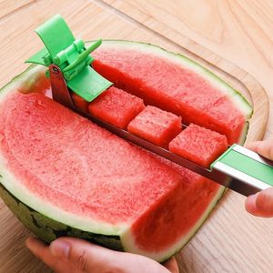 Fruit Groente Gereedschap Rvs Watermeloen Cutter Windmolen Vorm Ontwerp Slicer Keuken Gadgets Salade Tool 230919