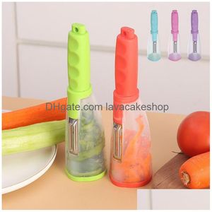 Fruitgroentegereedschap gereedschap mtifunctioneel opslag type peeling mes peelingknife met buisschilappel levert huishouden peeling dhvxr