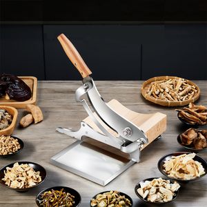 Outils de légumes de fruits Trancheuse de médecine traditionnelle chinoise Machine de découpe de maca Ganoderma Ginseng Matières médicinales Coupe-tranche 230901