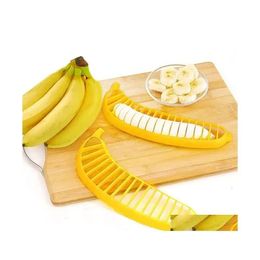 Herramientas de vegetales de frutas UPS Gadgets de cocina plástica plátano cortador de ensaladas de cortador de ensaladas para cocinar cortes de picador entrega de jardín de hogares Dhklz