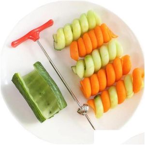 Fruit Groente Gereedschap Groenten Spiraalmes Aardappel Wortel Komkommer Salade Chopper Gemakkelijk Schroefsnijder Cutter Spiralizer Keuken Dro Dhkyq