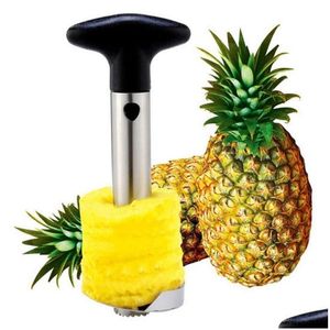 Fruits Légumes Outils En Gros En Acier Inoxydable Ananas Éplucheur Cutter Trancheuse Corer Peel Core Couteau Gadget Cuisine Spiralizer Trop Dhzke