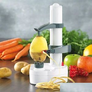 Fruit Groente Gereedschap Zk30 Mtifunction Elektrische Dunschiller Voor Fruit Groenten Matic Roestvrij Staal Appel Keuken Aardappelsnijder Hine 2 Dhpil