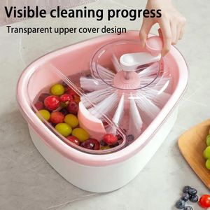 Fruit Vegetable Washing Machine Spinner Devicerser avec Spin Brush Brush pour la cuisine à domicile 240104