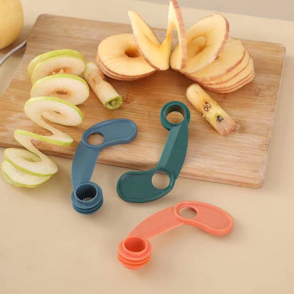 Rouleau à boucles rotatif manuel pour Fruits et légumes, tranche de pomme de terre, concombre, pomme, couteau à diviser et à rouler