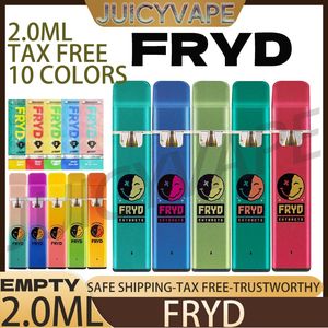 Fryd bolígrafos vape vacíos desechables vapes dispositivo de vainas de barra de cigarrillos electrónicos batería recargable de 380 mah vaporizador de 2 ml con cartucho de embalaje vs packwoods dabwoods runtz x