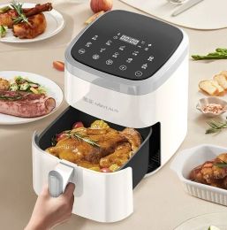 Friteuse 2023 Airfryers Nieuw huishouden 7L Multifunctionele lucht Elektrische friteuse Smokefree Intelligent Electric Fryer Largecapacity Fryer