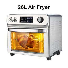 Fryers 26L Air Fryer Convection Gain Gain For Forn, four rôti, cuiseur électrique, rétrécis, déshydrateur, poulain de chair, torré