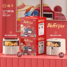 Fryers 7,5 L Smart Electric Air Fryers grande capacité Automatic ménage multi 360 ° Baking LED tactile fryer fryer sans huile
