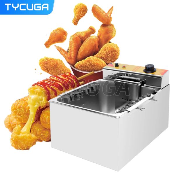 Fryers Commercial Automatic Cheese Hot Dog Sticks Fryer 12L Grande capacité 110V Électrique Deep Hot Corn Dog Machines à frite