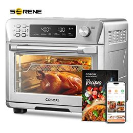 Friteuse Cosori Air Fryer Toaster Oven Combo, 12in1 Convectie Ovens Countertop, roestvrij staal, Smart, 6Slice Toast