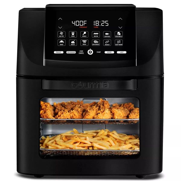 Fryers Gourmia 14QT Allinone Freidora de aire digital, horno, deshidratón de asadoras