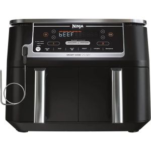 Friteuse Ninja Dz550 Foodi 10 Quart 6in1 Dualzone Smart XL Air Fryer met 2 onafhankelijke manden, dehydraat meer, grijs