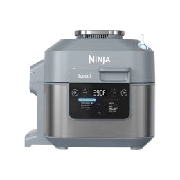 Fryers Ninja Speedi Rapid Cuideur à air Fryer, SF300, 6qt.Capacité, 10in1 fonctionnalité, protège-repas, gris de sel de mer