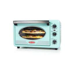 Friteuse Nostalgia RTOV2AQ Hover Image om Retro 1500 W Aqua 12Slice Convectie Boosteroven te zoomen met ingebouwde timer