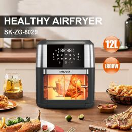 Fryers SKZG8029 Fryer à air multifonction des ménages 12l 1800W Strong Power Electric Mini Oven Air Fryer