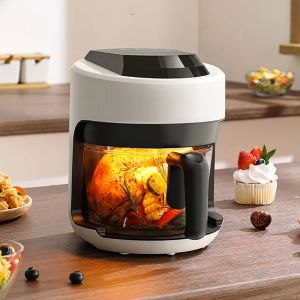 Fryers Visible Home Use Air Fry Fry Nouveau four Four Multifonctionnel Small 2,5L Electric Fryer Sans Huile Transparent Glass Air Air Fryer