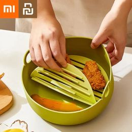 Friteuse Xiaomi Yuoupin Ronde Luchtfriteuse Siliconen Pot Bowl Oven Speciale kom herbruikbare anti -aanbak Pan in Keuken met hoge temperatuurweerstand