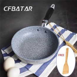 Poêle à frire 28 cm Wok poêle antiadhésive chaudron cuisinière à Induction s gâteau oeuf cuisinière à gaz maison jardin 220423