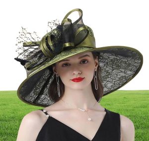 FS Lila Damen-Fascinator-Hüte für Hochzeiten, Kentucky-Derby-Hüte für Frauen, Blumenhüte, großer Fedora-Hut mit breiter Krempe und Organza-Hut für die Kirche 201106912251