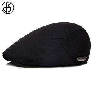 FS unisexe haute qualité béret casquette été soleil respirant chapeau pour hommes femmes mode casquettes plates noir Cabbie chapeaux