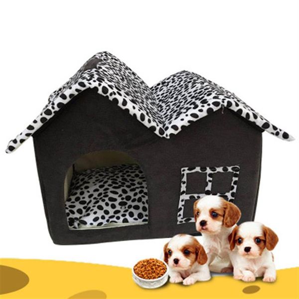 Fsb Luxe Haut de gamme Double Pet House Chien Chambre Chat Lit 54 x 37 x 42 CM252x