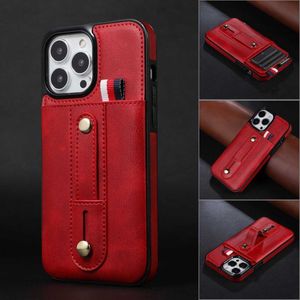 FSHION Design verborgen kaartsleufjes voor Apple iPhone14/15 (Pro Max) Ring Volledige hoes Leather Case Pu+TPU