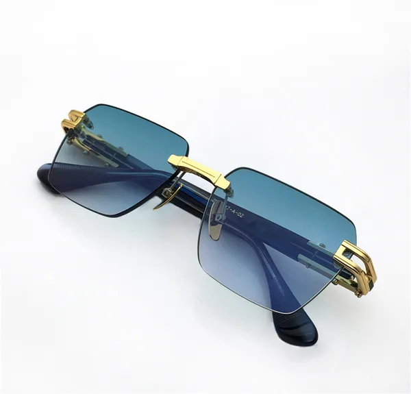 Fshion luxe top Designer Mens Lunettes de soleil Métal vintage forme carrée lunettes sans monture été style simple et polyvalent Anti-Ultraviolet viennent avec étui