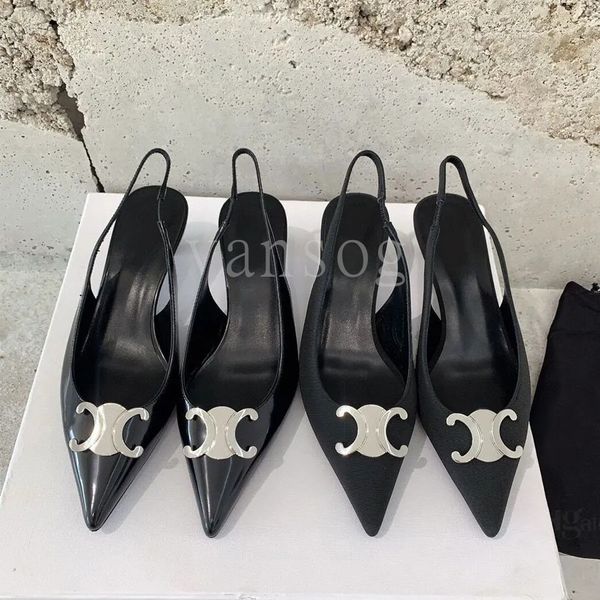 Fashion New Style Sandal Slippers Sexy Alma Talons habille des chaussures Summer Summer Sunny Designer Top Quality High Heel Lace-Up Wedding Luxury Party Femme Loafer Lady